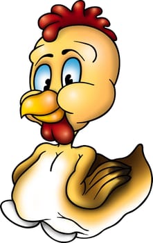 Hen - High detailed and coloured illustration - Sweet hen
