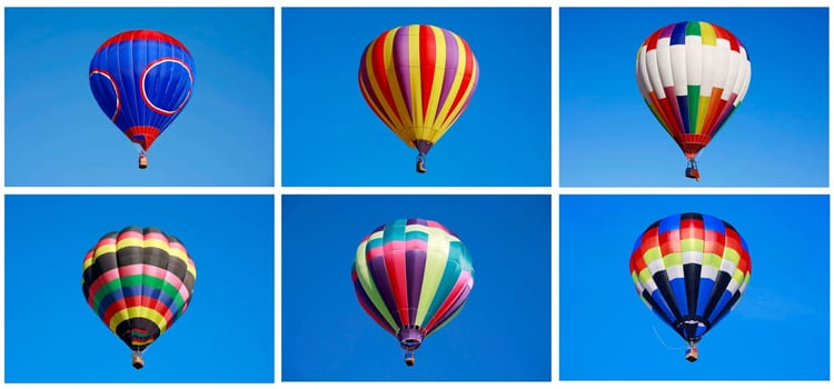 Multiple Hot Air Balloons Floating in the Sky