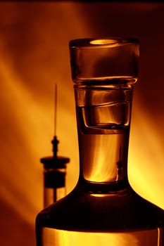 Bottle and needle
