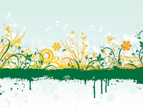 Floral grunge background