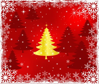 Abstract artistic winter background - vector