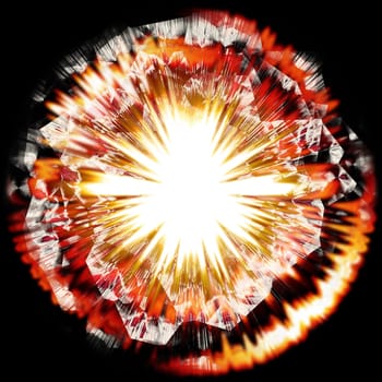 Illustration of lage scale fireball
