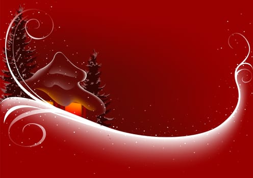 Abstract Red Christmas - Highly detailed vector illustration