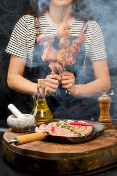 Concept of food for barbecue or picnic