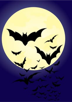 bats on the moonlight