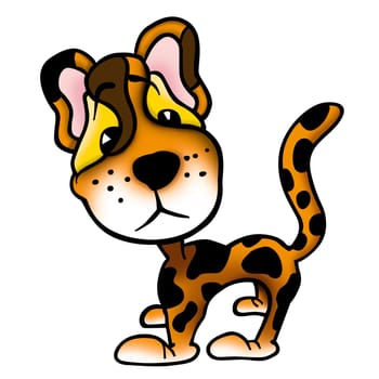 Tiger 01 - High detailed and coloured illustration - Little sweet tiger