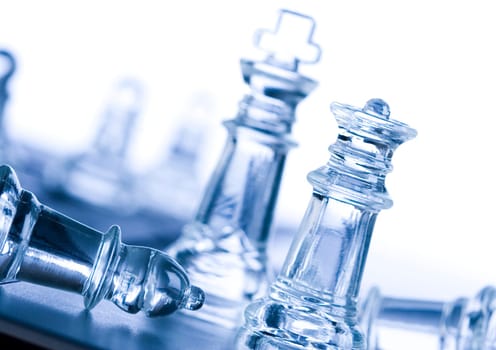 Chess - a game for two people that is played on a board with 64 black and white squares called a chessboard.