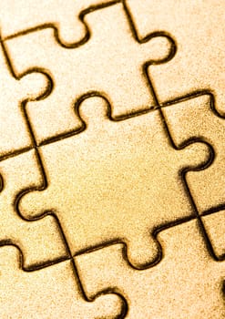 Puzzle texture on the perspective.