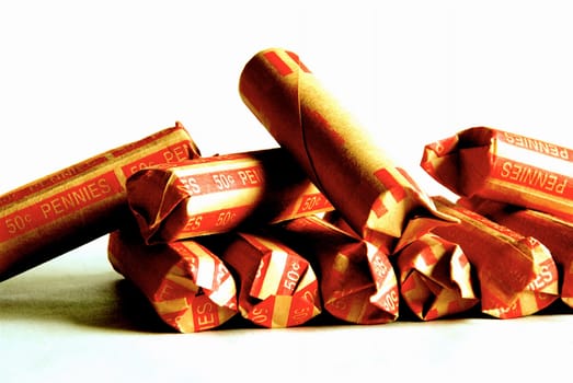 rolled coins
