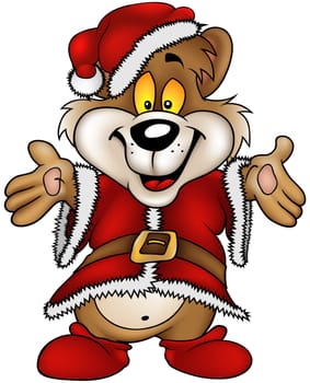 Christmas Happy Brown Bear - Highly detailed and coloured vector cartoon illustration.