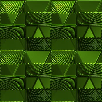 Illustration of green triangle pattern for background