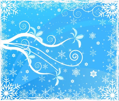Abstract artistic winter background - vector