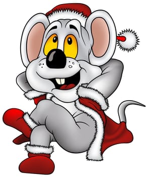 Christmas Mouse - Highly detailed and colored vector cartoons illustration