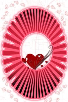 Valentine background, vector illustration