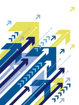 Blue arrows background design