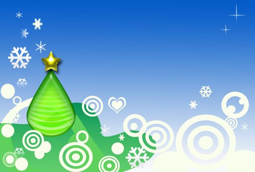modern stylized background with lot of copy space for xmas message
