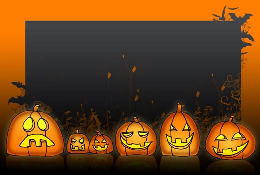 modern stylized background with lot of copy space for halloween message