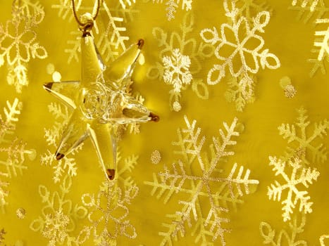 colorful christmas background with star and snowflakes