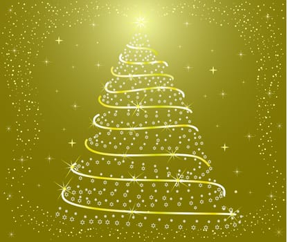 Abstract  Christmas Tree - vector