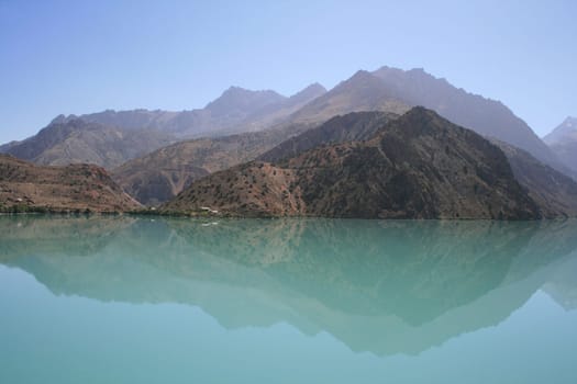 Mountains' reflextion in the water of the lake