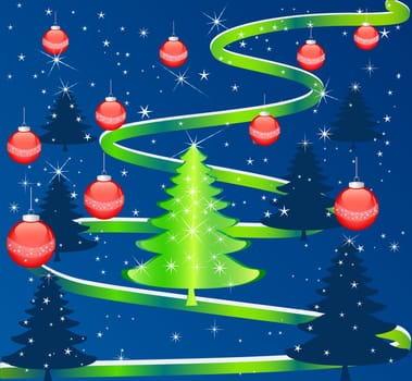 Abstract winter background - vector