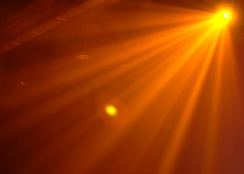 Orange spotlight on party