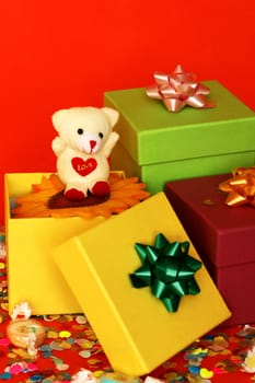 merry birthday celebration and present