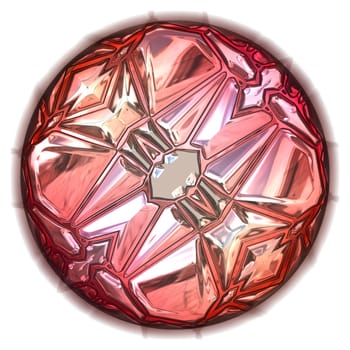 Computer generated illustration of pink gem