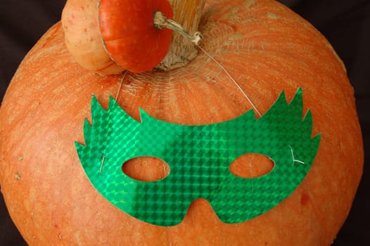 Masked Halloween pumpkin
