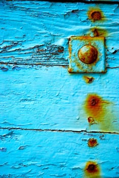 peeling paint on old boat