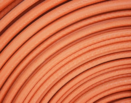 Semi round pattern form by rubber pipe.