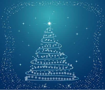 Abstract   winter  background - vector