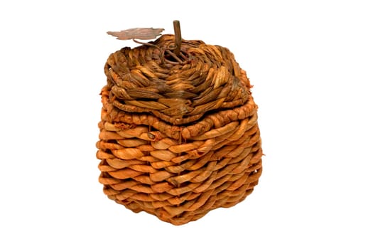 Wicker box isolated