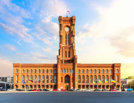 Rotes Rathaus or Red City Hall in Berlin, Germany.