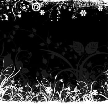 Floral grunge background