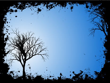 Grunge tree background