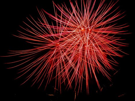 Fireworks display at London sky's