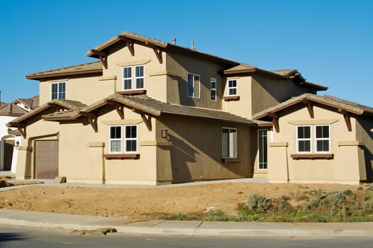 Beautiful new home construction & yard ready for landscaping.