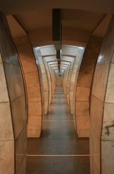 Hall of one of the metro stations in Kiev