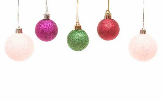 Many New Year's toys on a white background
