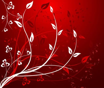 Abstract floral  background - decor design illustration