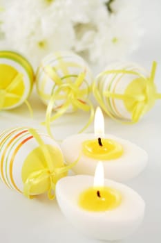 Easter detail with Easter eggs or spring motive