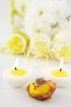 Easter detail with Easter eggs or spring motive
