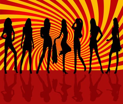Abstract  silhouette background - vector
