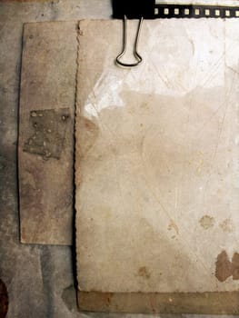 Blank vintage paper parchment in sepia tone