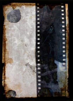 Grunge background with film strip