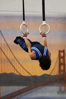 Gymnast on rings