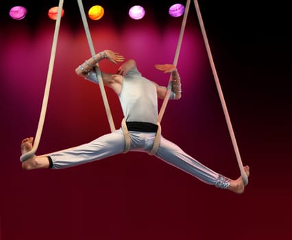 Acrobat on stage