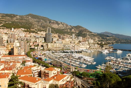 panoramic view and mediterranean coastal scenery