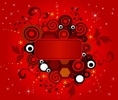 Abstract  artistic  floral background - vector
